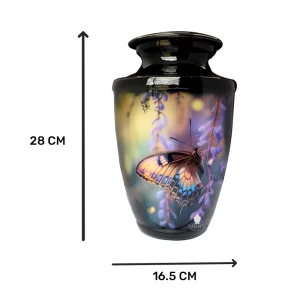 Butterfly on Meadow Adult Urn Dimension