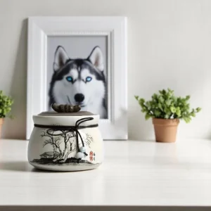 Dog urn for cremation ashes