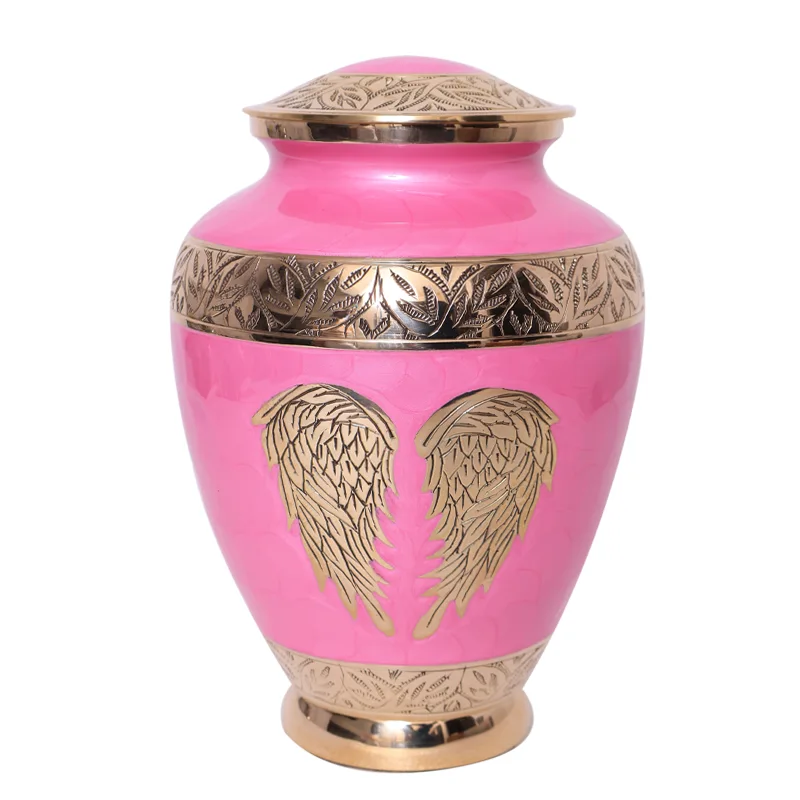 Golden Wings on Rose Gold Urn