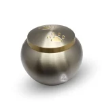 Golden Medium Size Brass Pet Dogs Cat Memorial Urn with Paw Print for Cremation Ashes