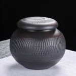 Handcrafted Rounded Ceramic Urn – Elegant Ashes Keepsake for Human or Pet Remains