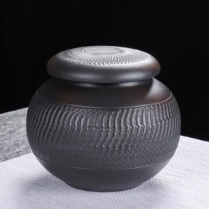Handcrafted Rounded Ceramic Urn – Elegant Ashes Keepsake for Human or Pet Remains