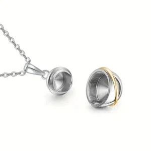 Open chamber of cremation pendant for pet ashes