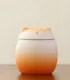 Orange White ceramic cat urn