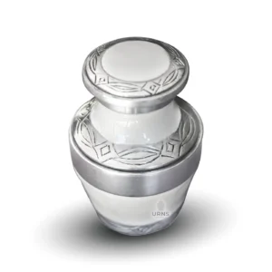 Pearl White Elite Series Token Keepsake Cremation Urn - Mini Ashes Urn (Australia)