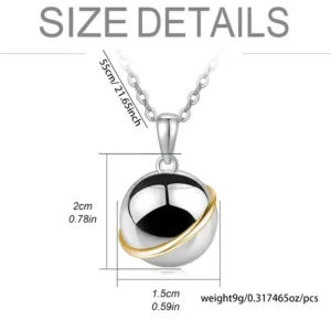 Dimensions of stainless steel pet urn necklace