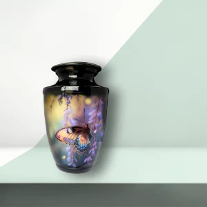 Purple Butterfly Urn for Adult Cremation Ashes