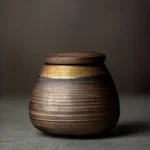 Rustic Ceramic Keepsake Urn - Hand-Textured Memorial Australia