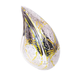 Silver Gold Teardrop Funeral Decorative Urn for Human Ashes Adult Female & Male