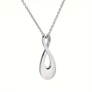 Sterling silver infinity cremation necklace, memorial jewelry