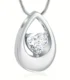 Teardrop Memorial Heart Cremation Necklace - Stainless Steel Ash Pendant