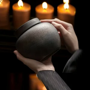 Timeless Ceramic Memorial Urn - Comforting Ashes Keepsake