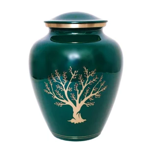 Tree of Life Brass Cremation Urn for Adult Human Ashes