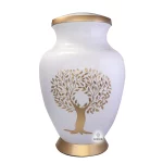 Tree of Life Ivory Golden Aria's Memory Cremation Urn for Ashes
