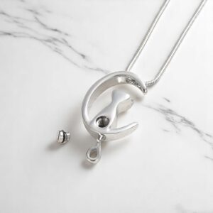 ashes keepsake necklace cat moon