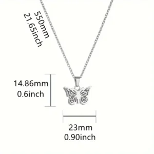 butterfly cremation necklace size