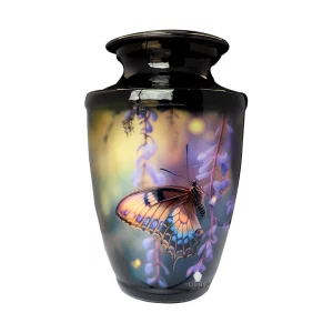 butterfly on meadow adult urn for adult ashes