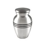 Classic Silver Brass Keepsake Urn for Ashes