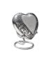 Satori Silver Heart Engraved Keepsake Cremation Urn for Sale