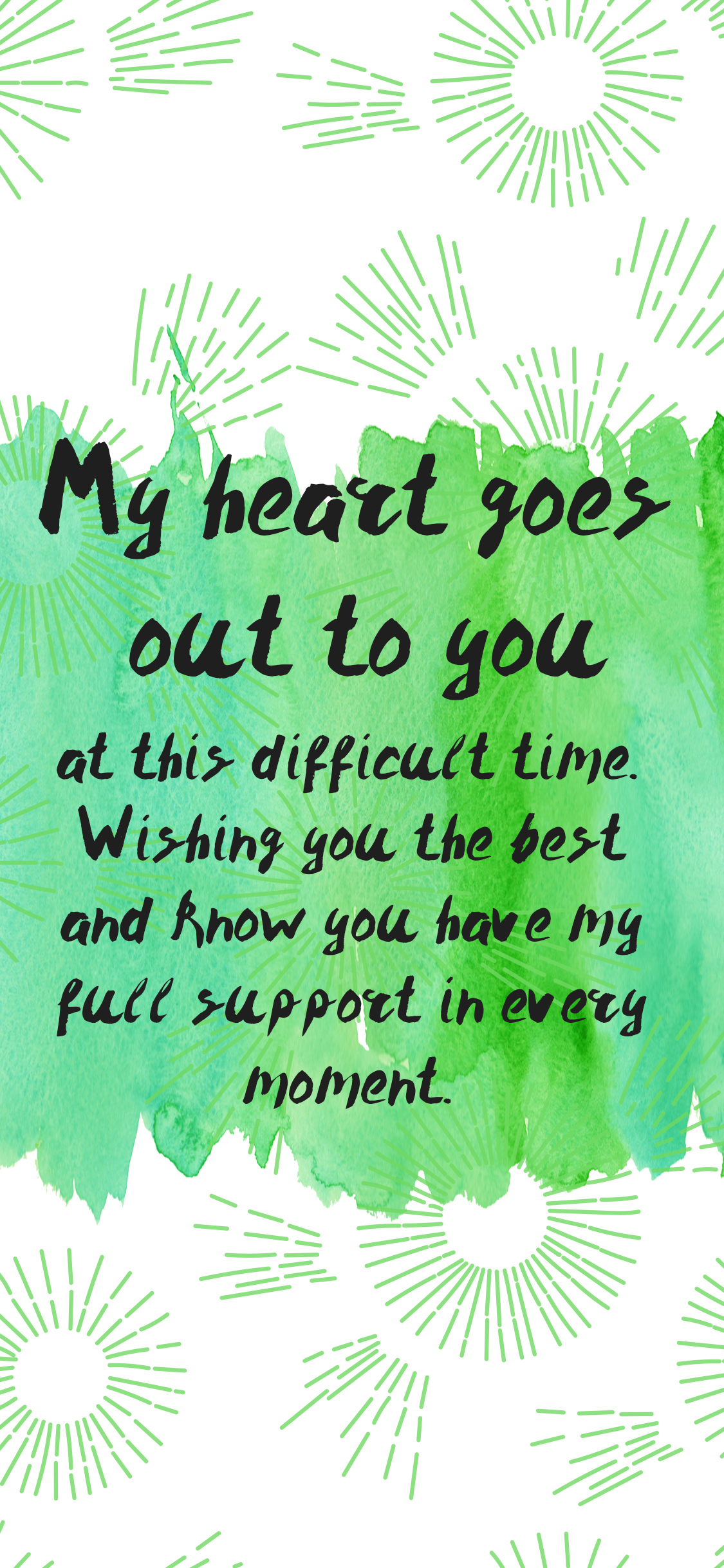 My heart goes out to you - sympathy card