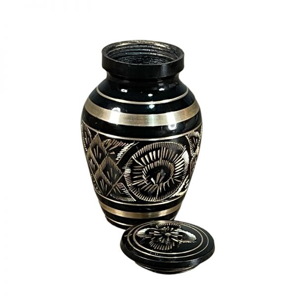 Black & Gold Brass Cremation Urns for Ashes Urns for Sale