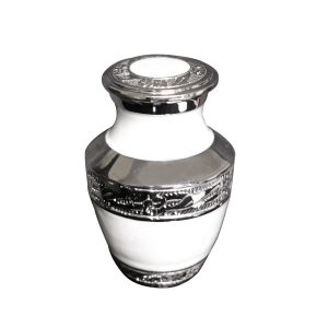 Pearl White Keepsake Cremation Urn for Ashes - A Timeless Tribute
