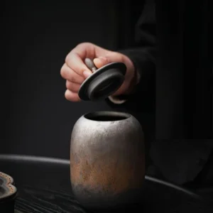 rustic antique stonecraft urn opening lid