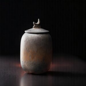 rustic cremation urn