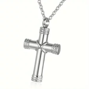 Silver Cross Cremation Jewellery Pendant