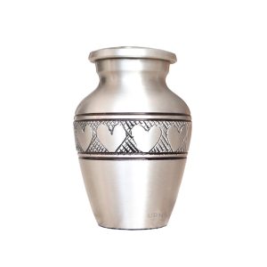 Silver Heart Keepsake Urn for Ashes in Melbourne