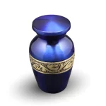 Unique Blue Token Keepsake Cremation Urn for Ashes
