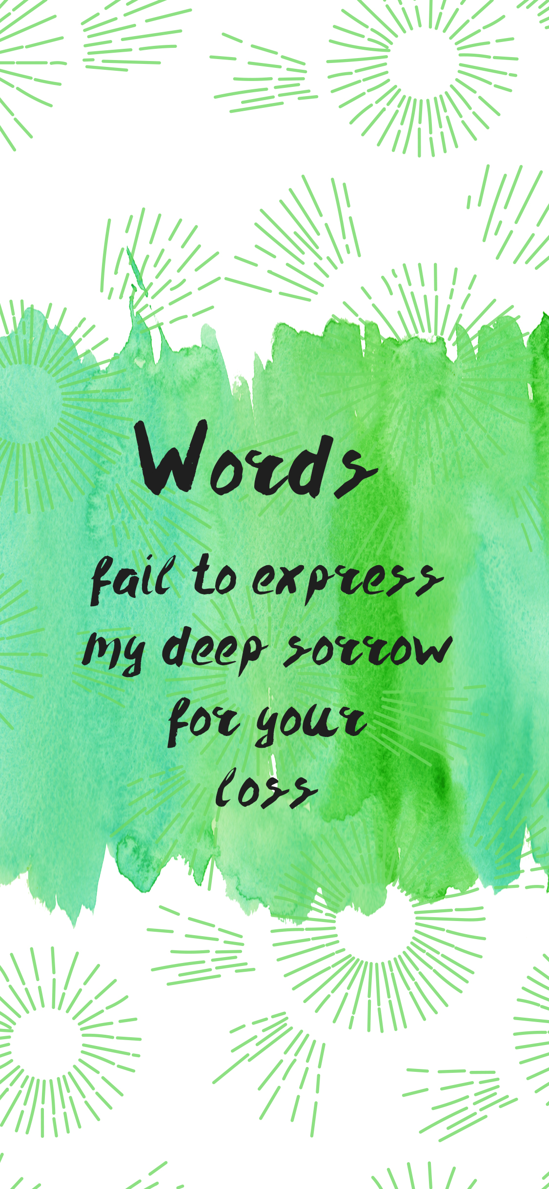 words fail to express - sympathy card